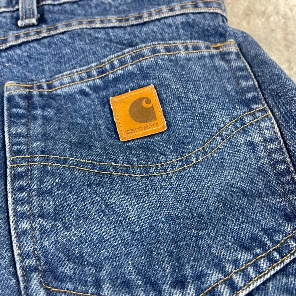 Carhartt B172 Relaxed Fit Flannel Lined Denim Jeans Mens 48x32 Blue